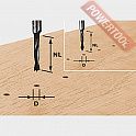 Фреза-сверло для изготовления отверстий под шканты HW с хвостовиком 8 мм FESTOOL HW D3/16