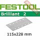 Шлифовальные листы FESTOOL Brilliant 2 STF 115x228 P150 BR2/100