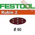 Шлифовальные круги FESTOOL Rubin 2 STF D90/6 P180 RU2/50