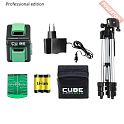 Лазерный уровень построитель плоскостей ADA Cube 2-360 Green Professional Edition в комплекте штатив